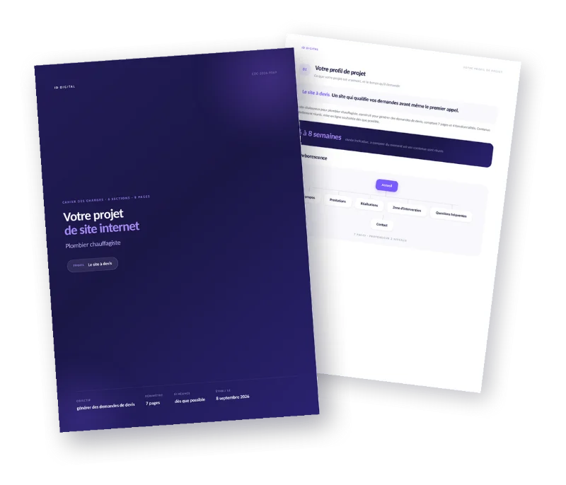 Agence marketing 1 Générateur de cahier des charges pour votre projet de site internet, par ID Digital